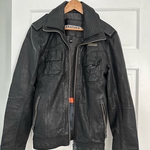 Super dry leather jacket